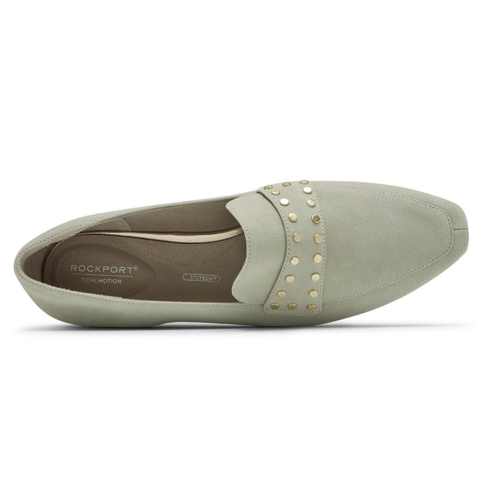 Rockport Loafers Dame Olivengrønne - Total Motion Laylani Studded - MKNF68217